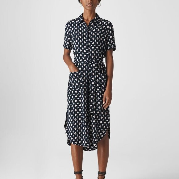 Whistles Multicolour Ikat Montana Midi Dress Sz 8 - Picture 1 of 13